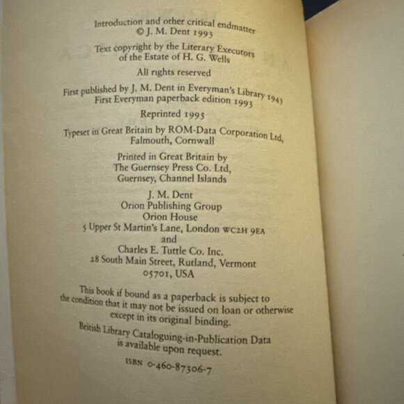 Ann Veronica: With an introduction by Flora Fraser (Everyman),H.G. Wells,Sylvia - Picture 4 of 8